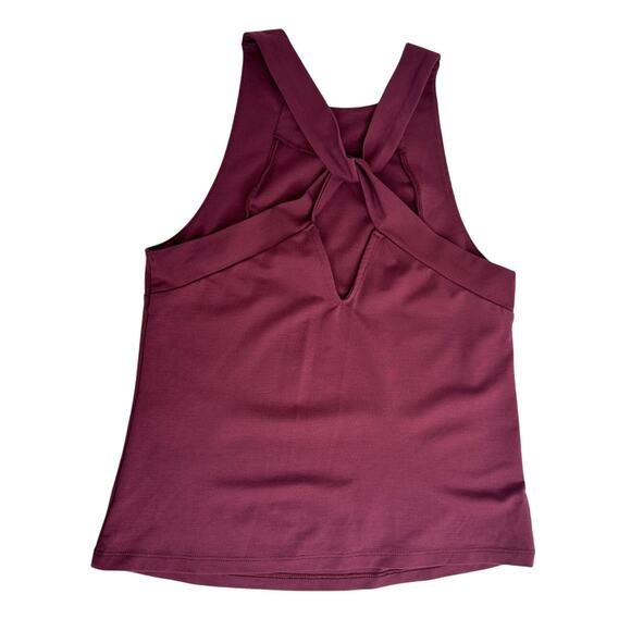 Banana Republic Burgundy Red Tank Top Sleeveless Crewneck Stretch Summer XS - Picture 2 of 6